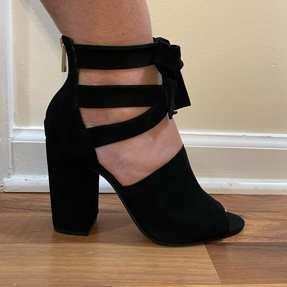 Suede heels